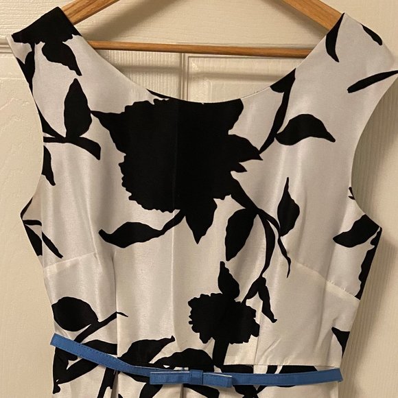 Gabby Skye Dress with Black & White Floral Print - Size 16 - Picture 2 of 5